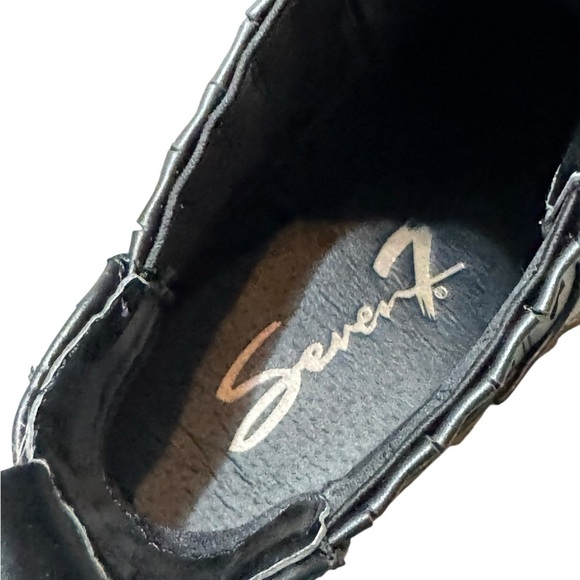 SEVEN7 Rockstar Faux Leather Booties 10 Black $69 Retail, NIB - Picture 13 of 15